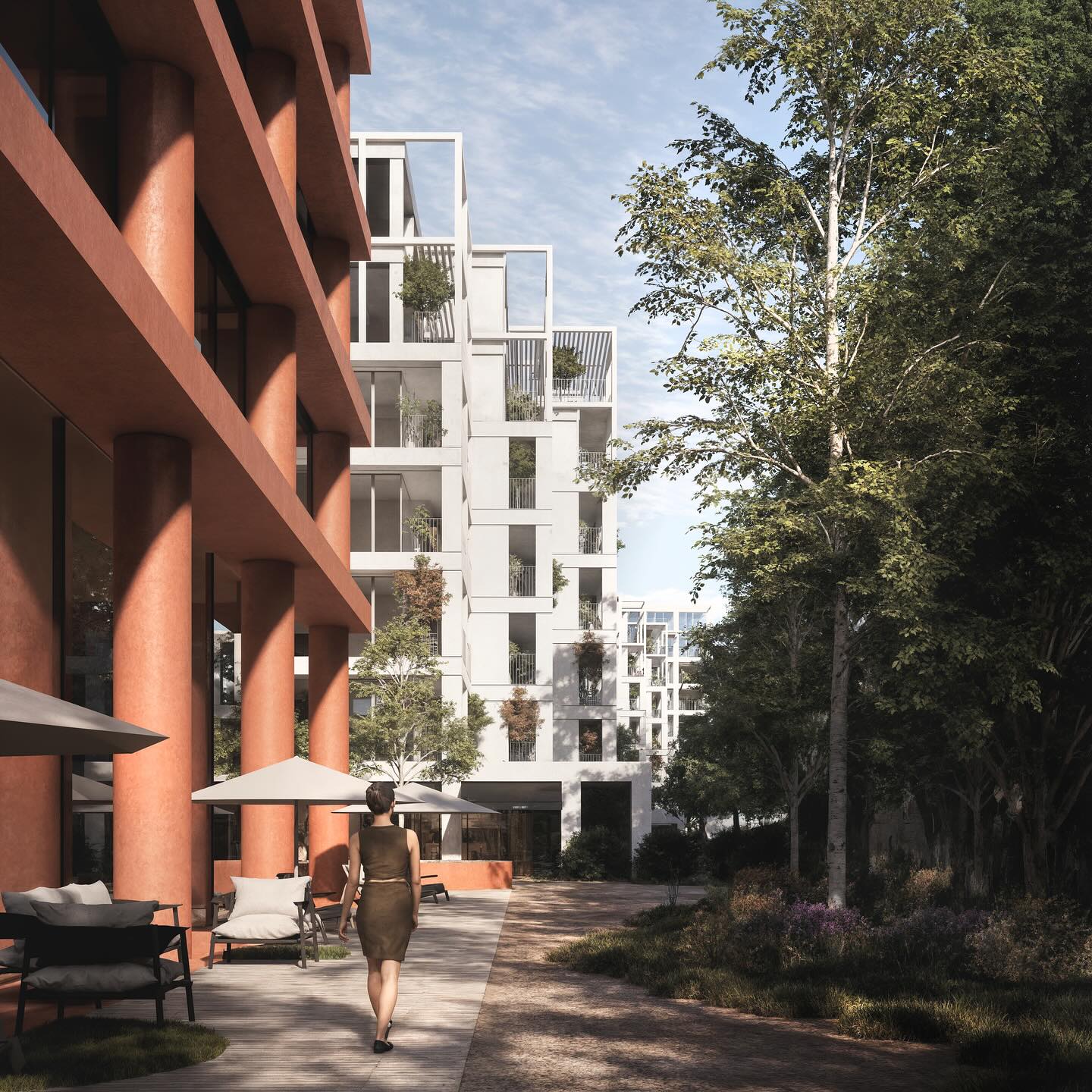 We present our competition proposal for the block on H. and O. Minkovskių Street in Kaunas. Minkovskių Street is a transit artery of the city, designe